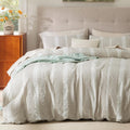 Bedsure Waffle Weave Duvet Cover King - Textured 100% Cotton Comfort