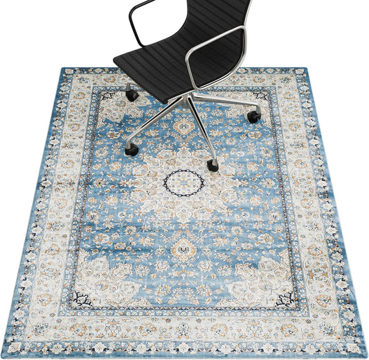 Non-Slip Blue Hardwood Floor Chair Mat - Prohalo