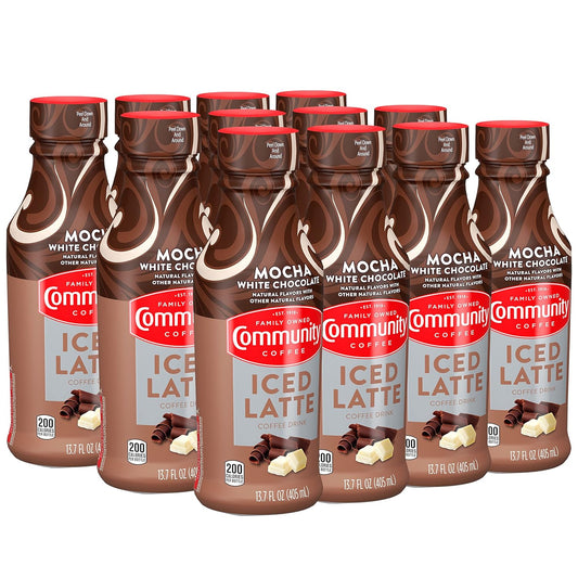 Community Coffee Iced Latte Mocha White Chocolate Drink Review