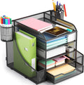 EVOOMI 5 Tier Mesh Desk Organizer PLUS - Space-Saving Desktop System
