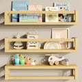 Upgraded Thick Floating Shelves - Sturdy Solid Wood Display Shelf