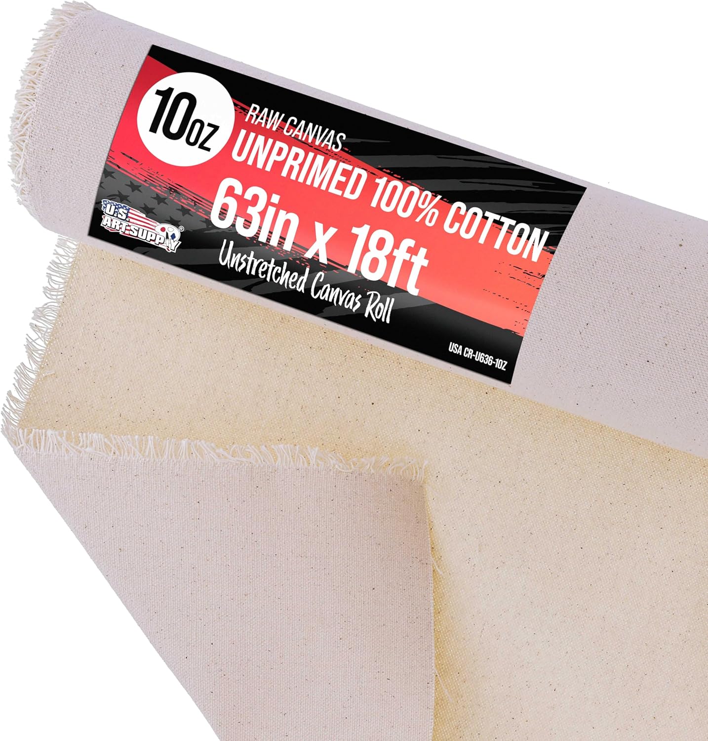 Unprimed Canvas Roll for Painting, Murals & DIY Crafts - 63in x 18ft