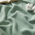 100% Cotton Oversized King Blanket 120x94 in - Sage Green Cozy Throw