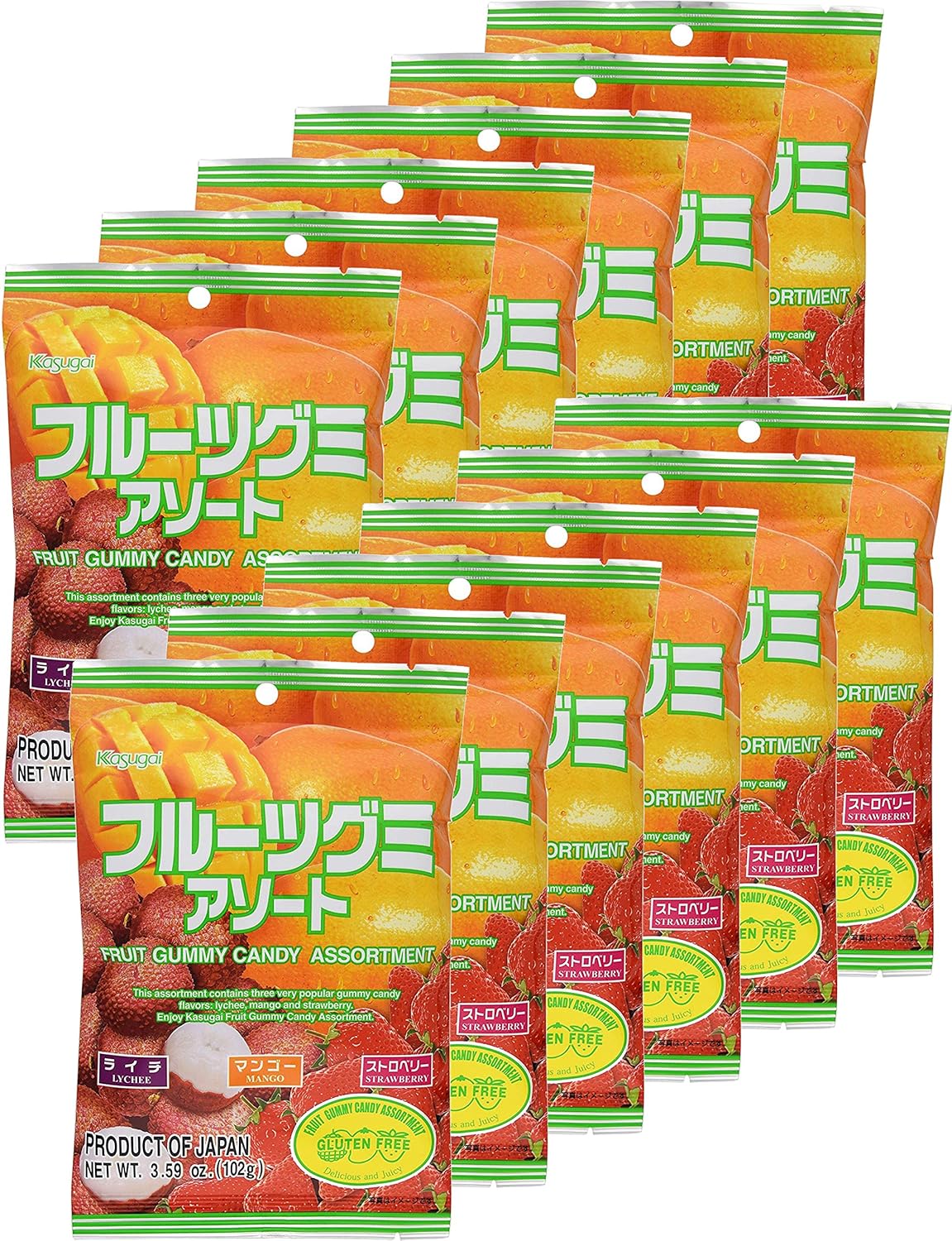 Kasugai Fruit Assort Gummy Candy 3.59oz - A Flavorful Delight