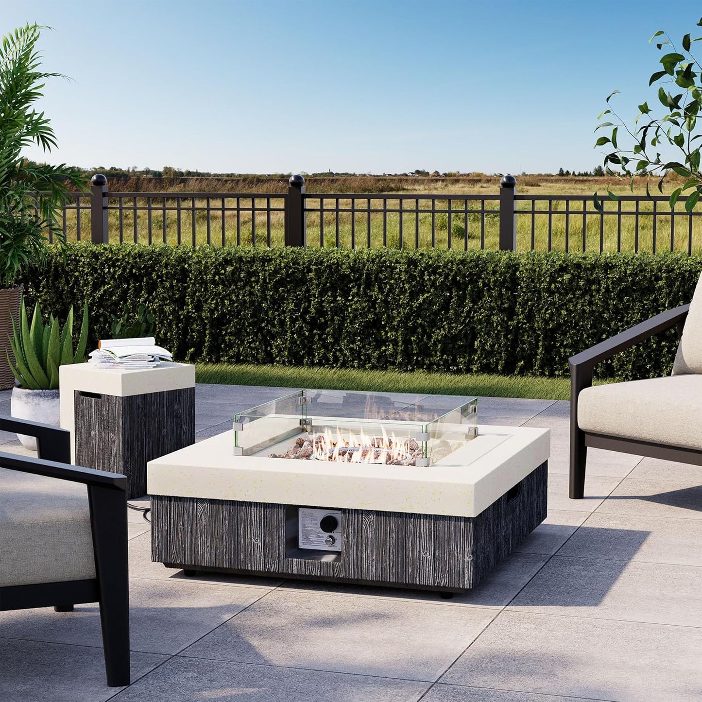 COSIEST 35in Outdoor Propane Fire Pit Table for Cozy Gatherings