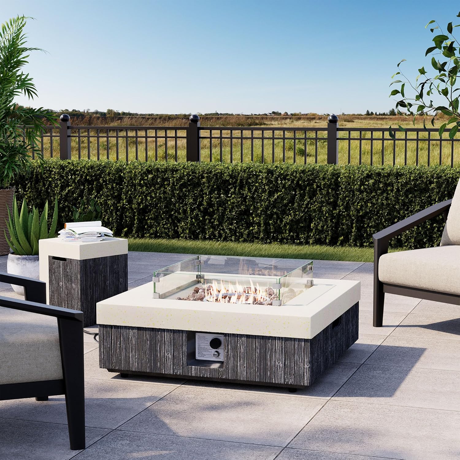 COSIEST 35in Outdoor Propane Fire Pit Table for Cozy Gatherings
