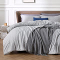 Bedsure Full Comforter Set - Grey Soft All-Season Bedding