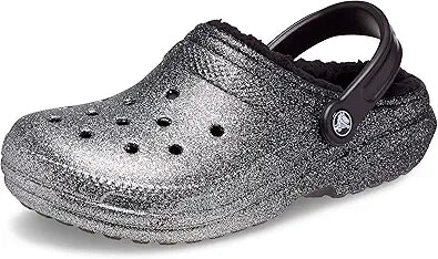 Classic Lined Glitter Clogs for Cozy Comfort and Style