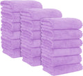 Microfiber Coral Velvet Hand Towels 18 Pack - Purple Quick Drying