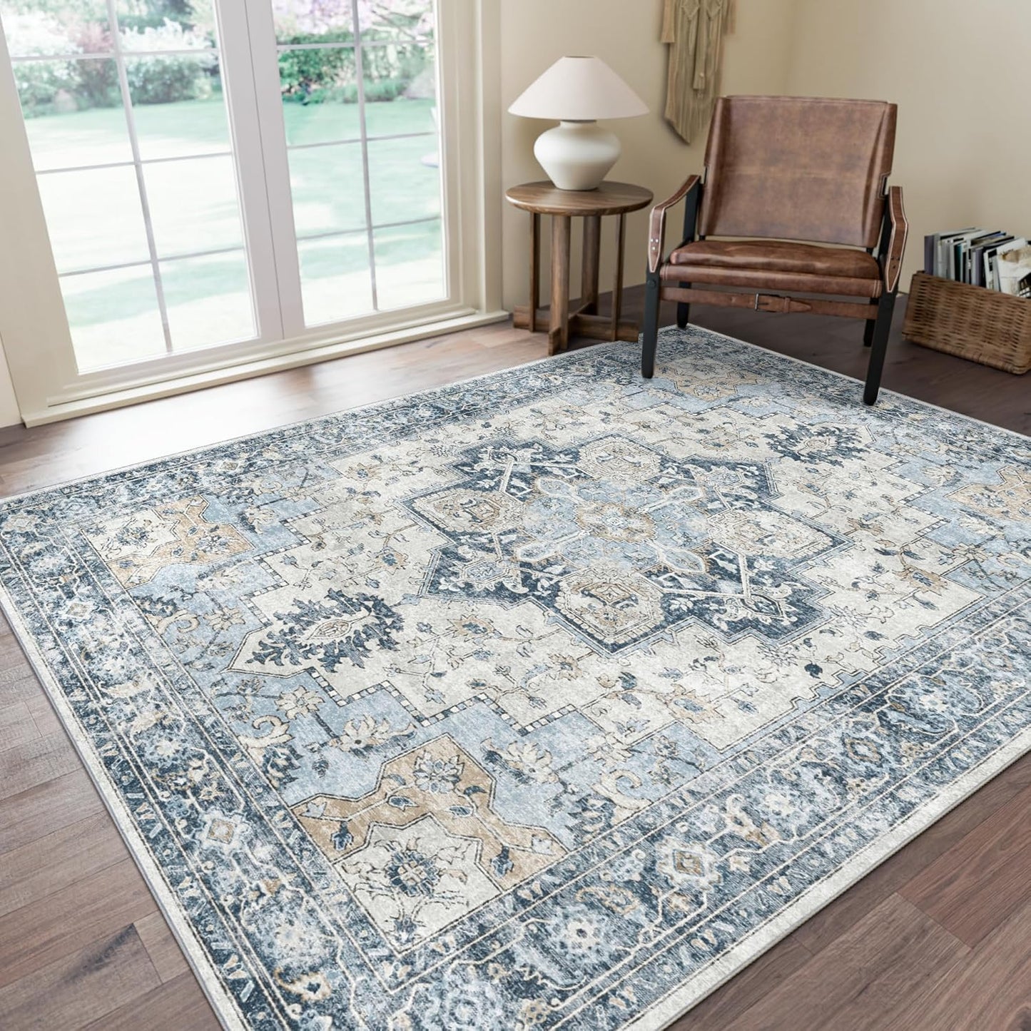 GENIMO 6x9 Area Rugs for Living Room, Non Slip Machine Washable