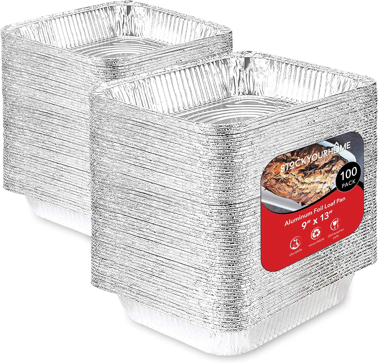 Aluminum Foil Pans 9x13 Disposable Baking Pans for Cooking
