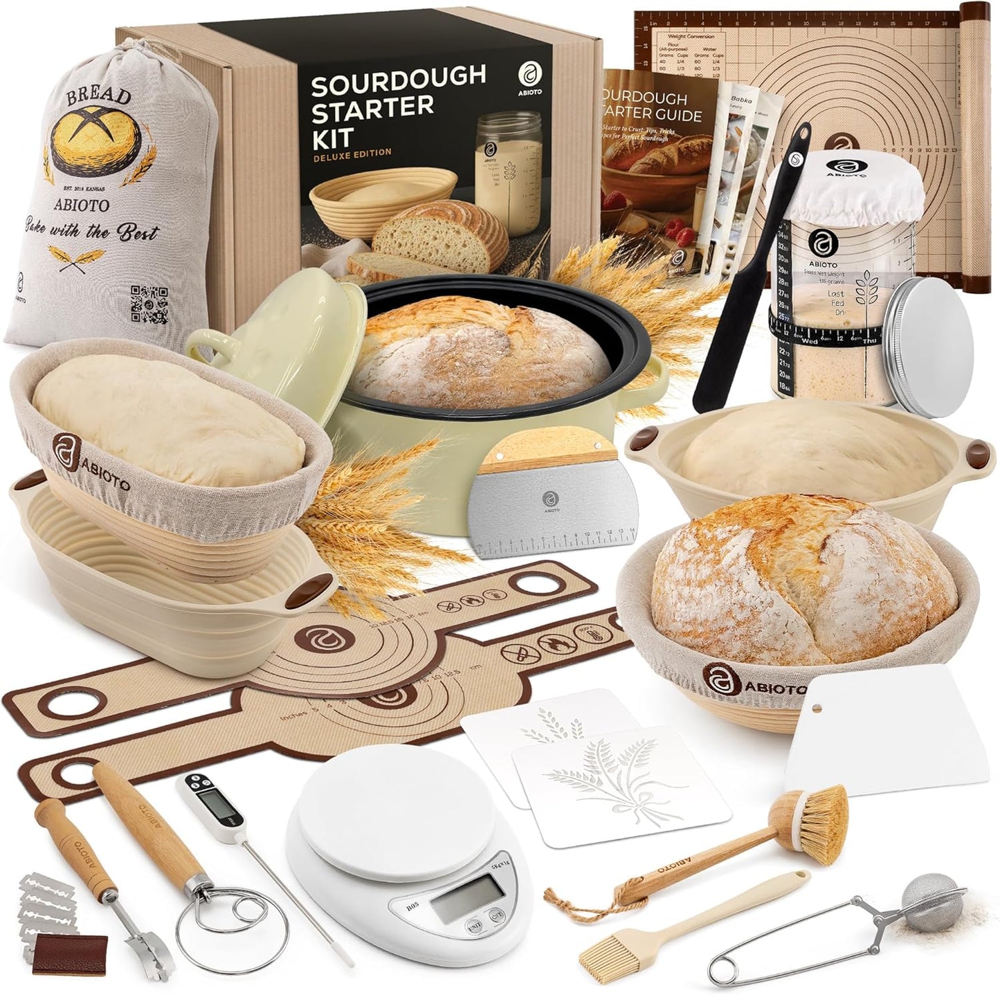 Sourdough Starter Kit with Dutch Oven and Essential Tools