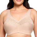 Glamorise Womens MagicLift Cotton Support Bra Wirefree #1001 - Soft 3