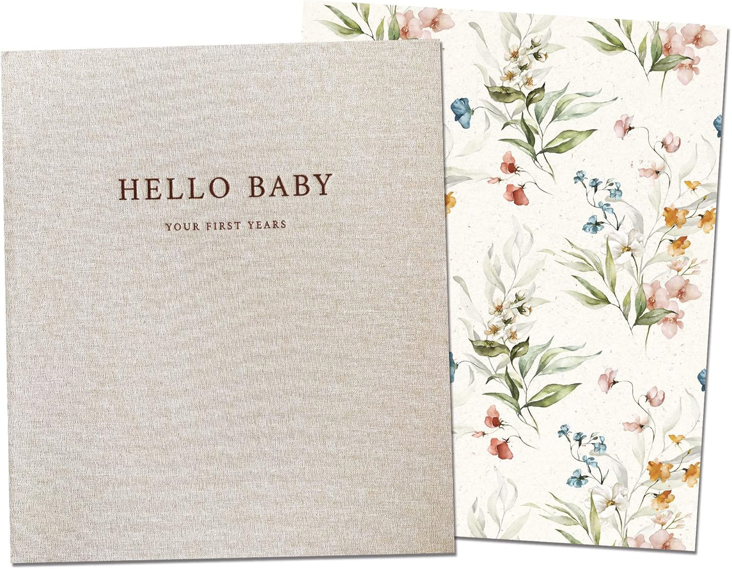 Peachly Baby Book for Girl - Minimalist Keepsake for Milestones