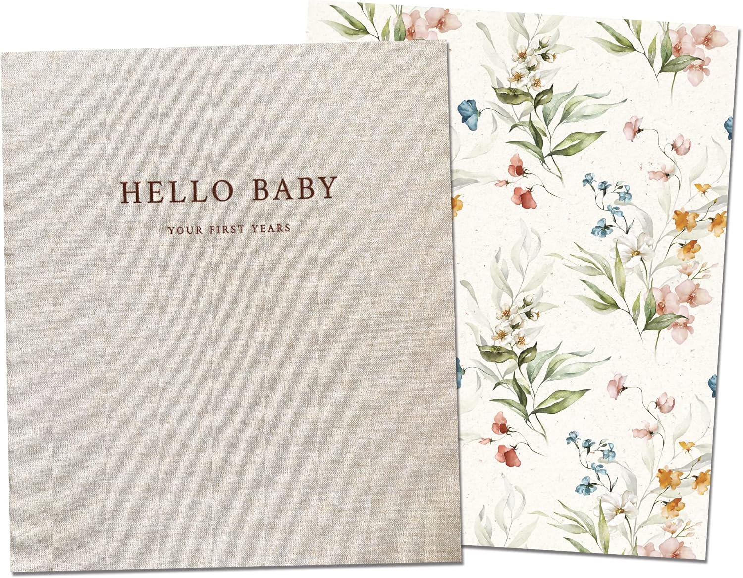 Peachly Baby Book for Girl - Minimalist Keepsake for Milestones