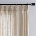 MYSKY HOME Curtains for Sliding Door 108 in Length - Semi Sheer Linen