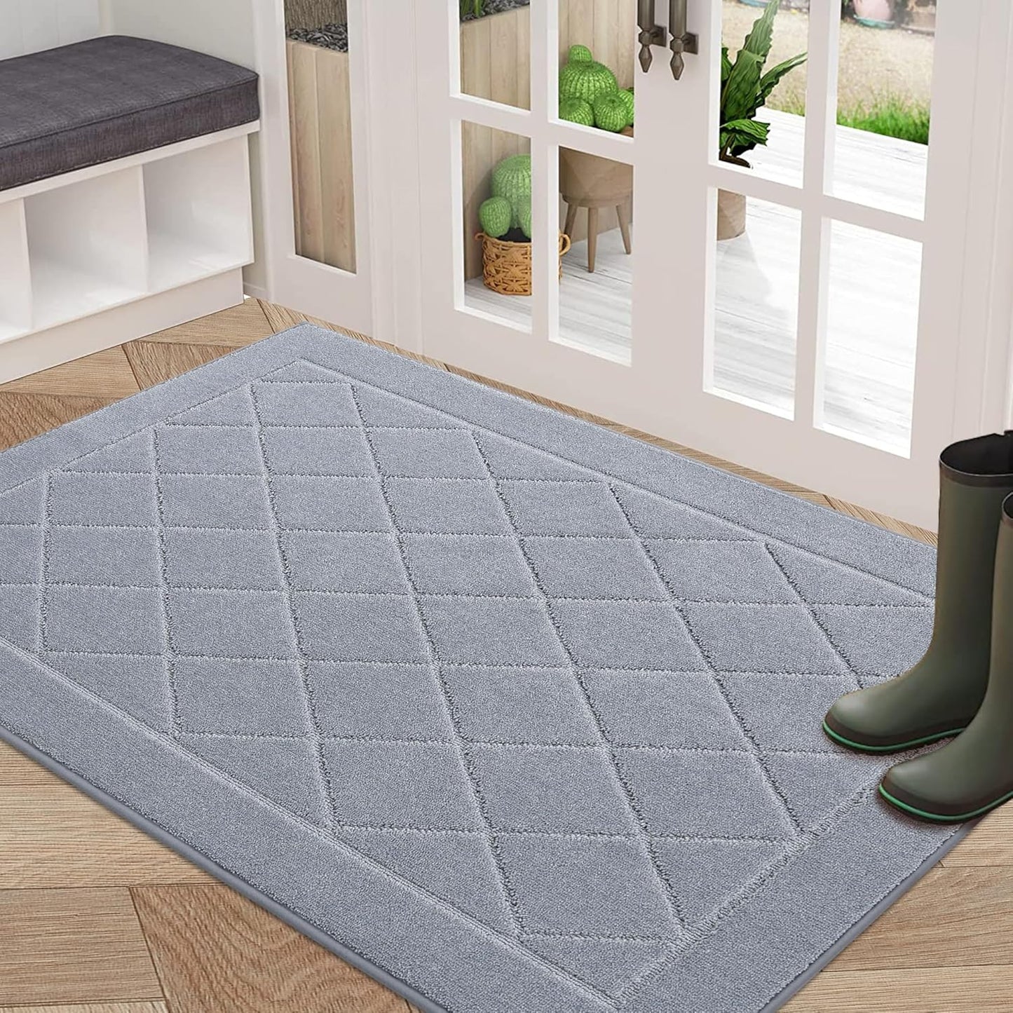 BEQHAUSE Dirt Trapper Door Mat for Muddy Wet Shoes & Paws