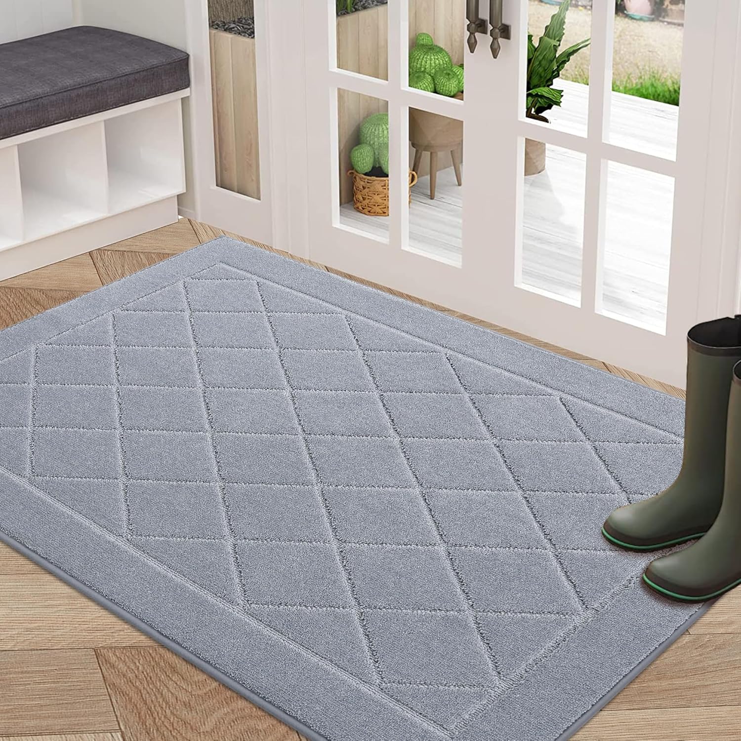 BEQHAUSE Dirt Trapper Door Mat for Muddy Wet Shoes & Paws