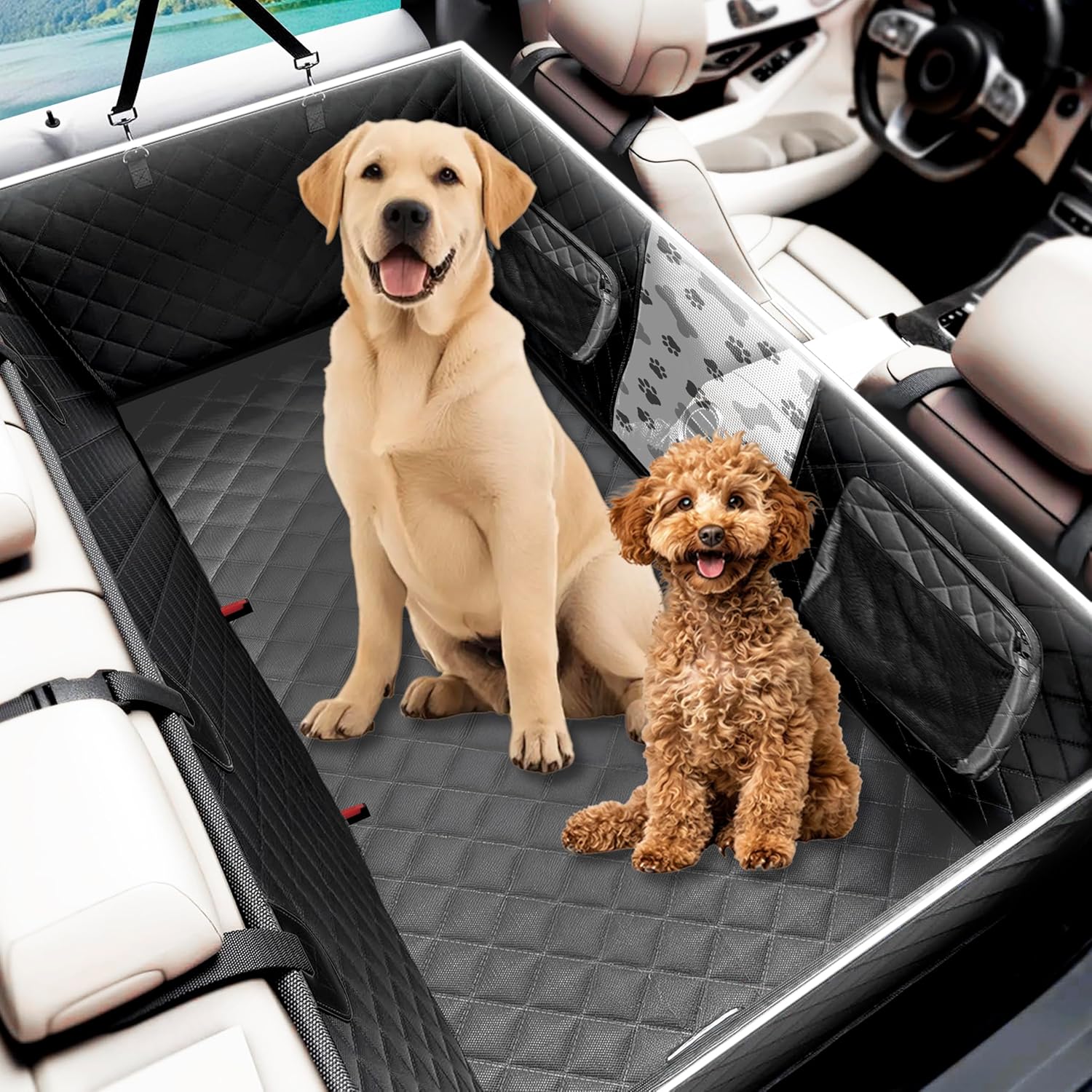 Pet Cover for Car Back Seat - Waterproof Dog Seat Protector
