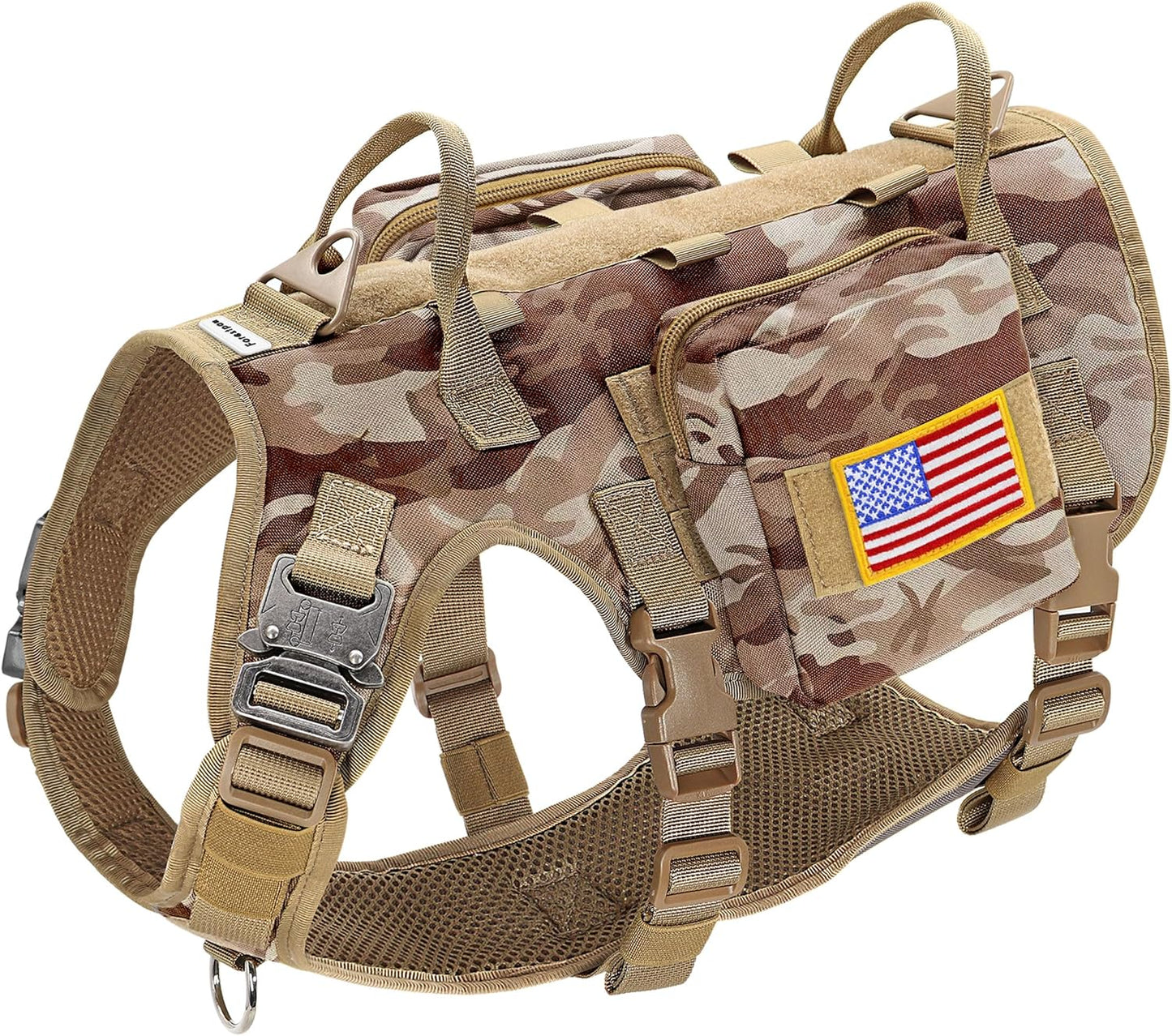 Forestpaw Tactical Dog Harness for Medium Large Dogs with Handle