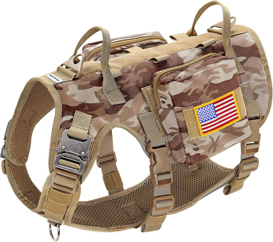 Forestpaw Tactical Dog Harness for Medium Large Dogs with Handle