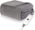 Electric Throw Heated Blanket Dove Grey 50in x 60in