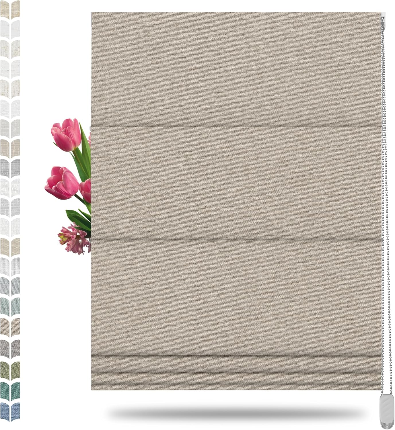 Blackout Roman Shades for Windows by BERISSA - Room Darkening