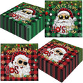 Festive Christmas Napkins 40pcs - Red & Green Plaid Winter Decor