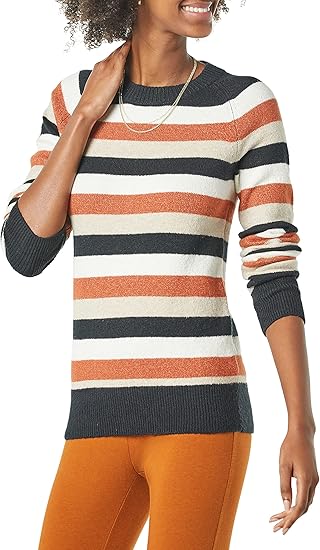 Classic-Fit Soft Touch Long-Sleeve Crewneck Sweater for Women