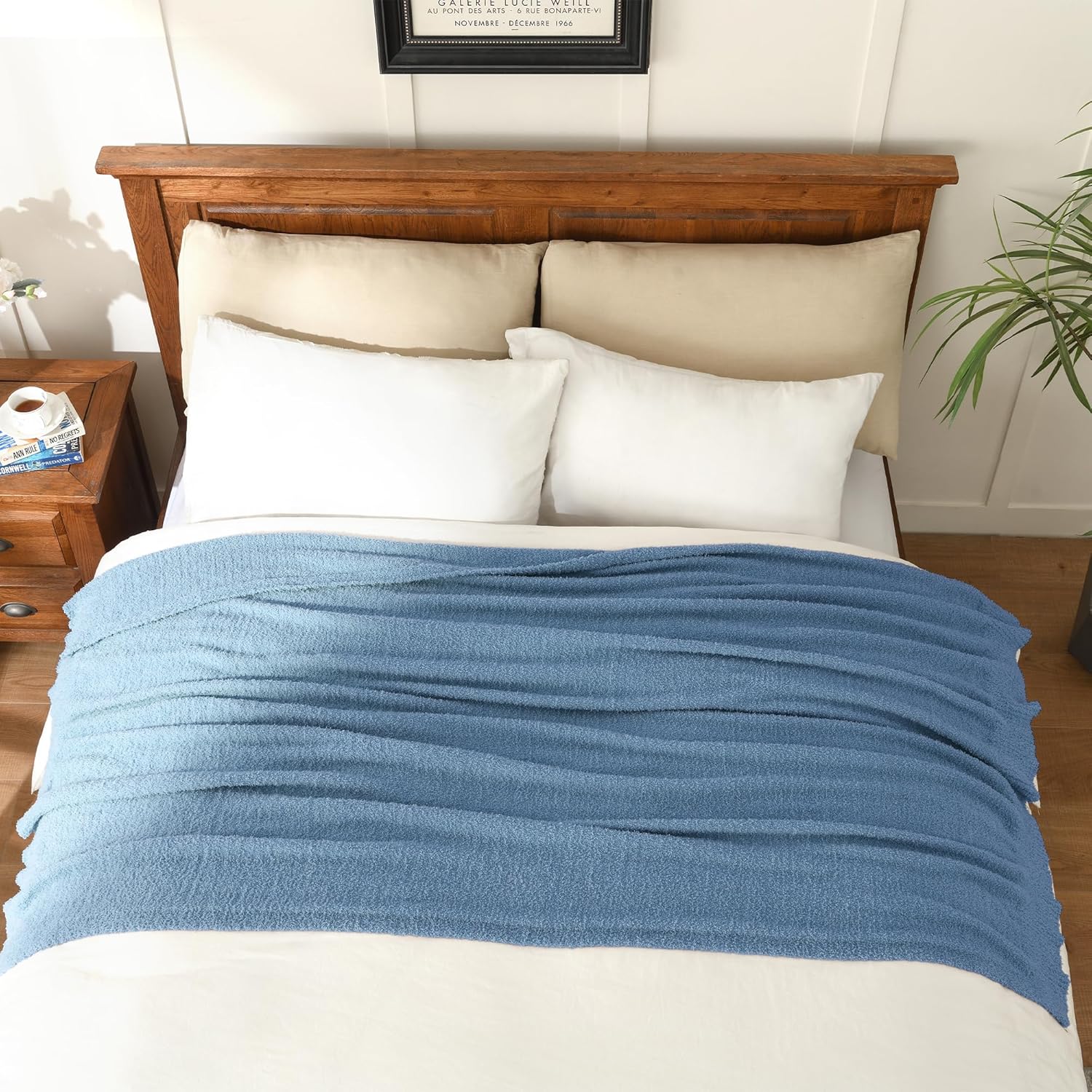 JOOJA Knit Twin Size Bed Blanket - Super Soft & Cozy