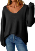 Women's V Neck Oversized Sweater - Flattering Loose Fit Fall 2025