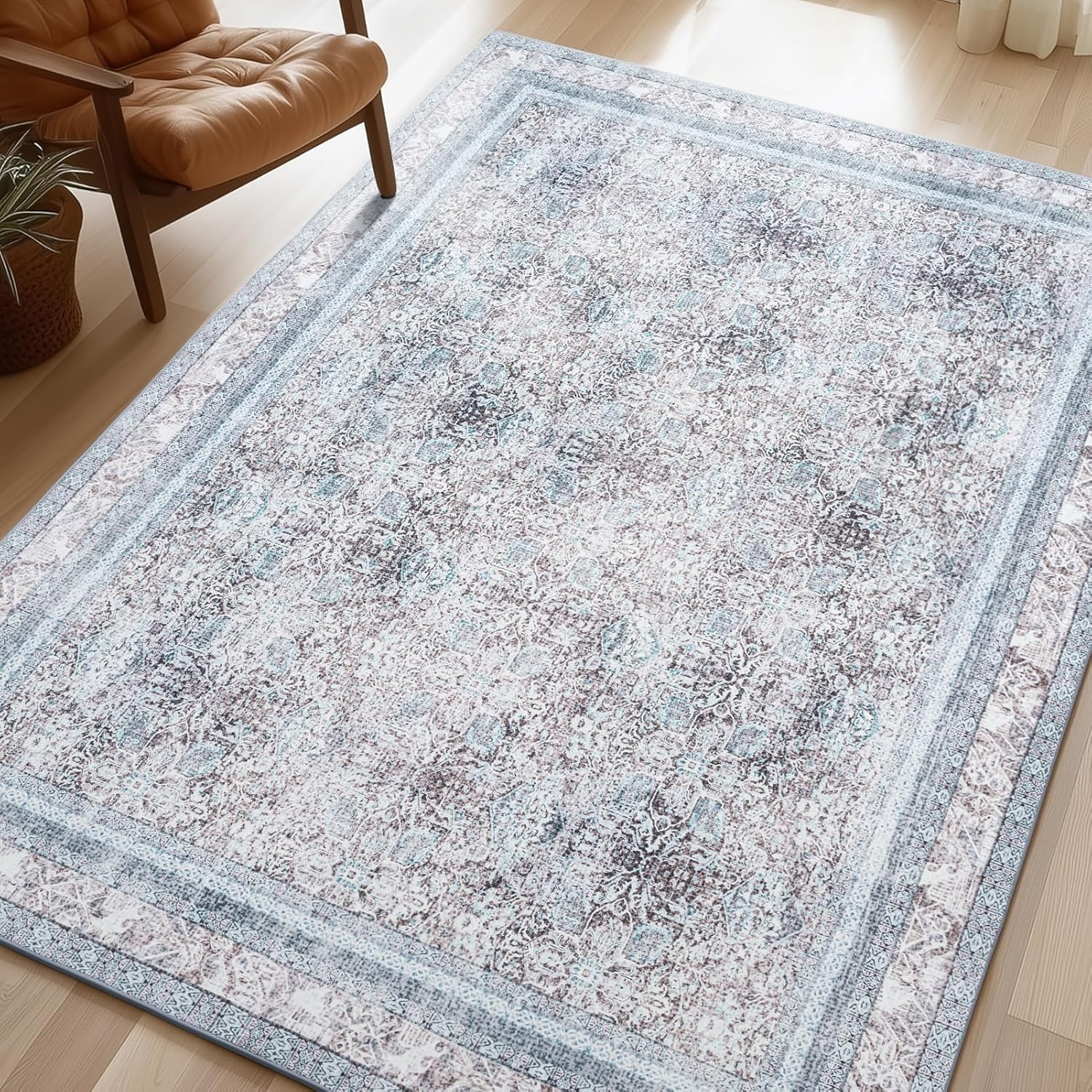 Phantoscope Washable Area Rug 5ftx7ft for Living Room & Bedroom