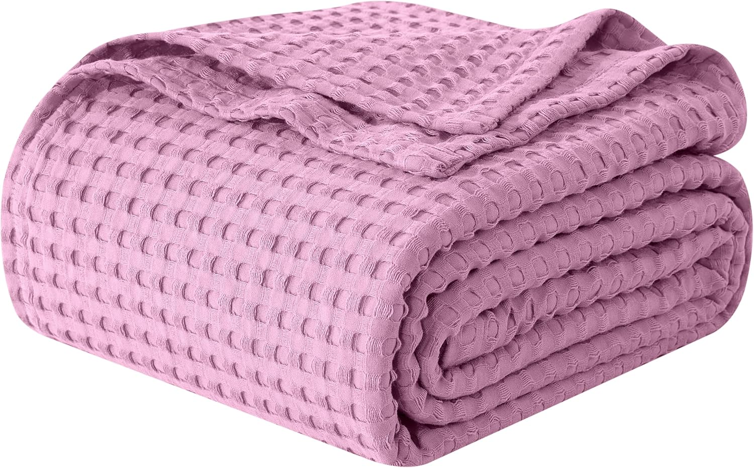 Elegant Comfort Premium 100% Cotton Waffle Blanket for All Seasons