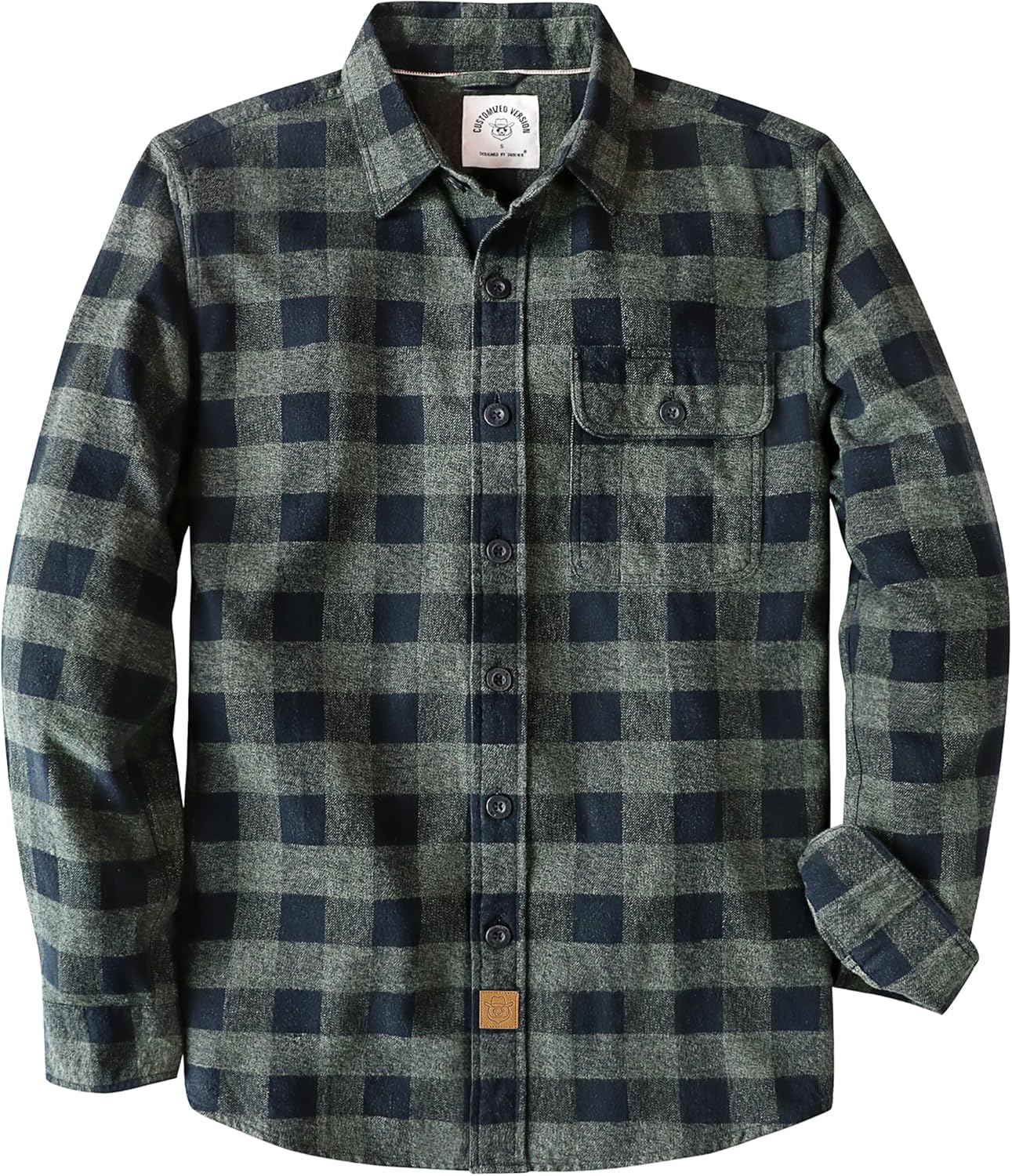 Dubinik Mens Flannel Shirts Long Sleeve Soft Cotton Casual Wear