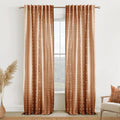 108 in Terracotta Curtains for Patio 2 Panel Set - Sheer Linen Boho