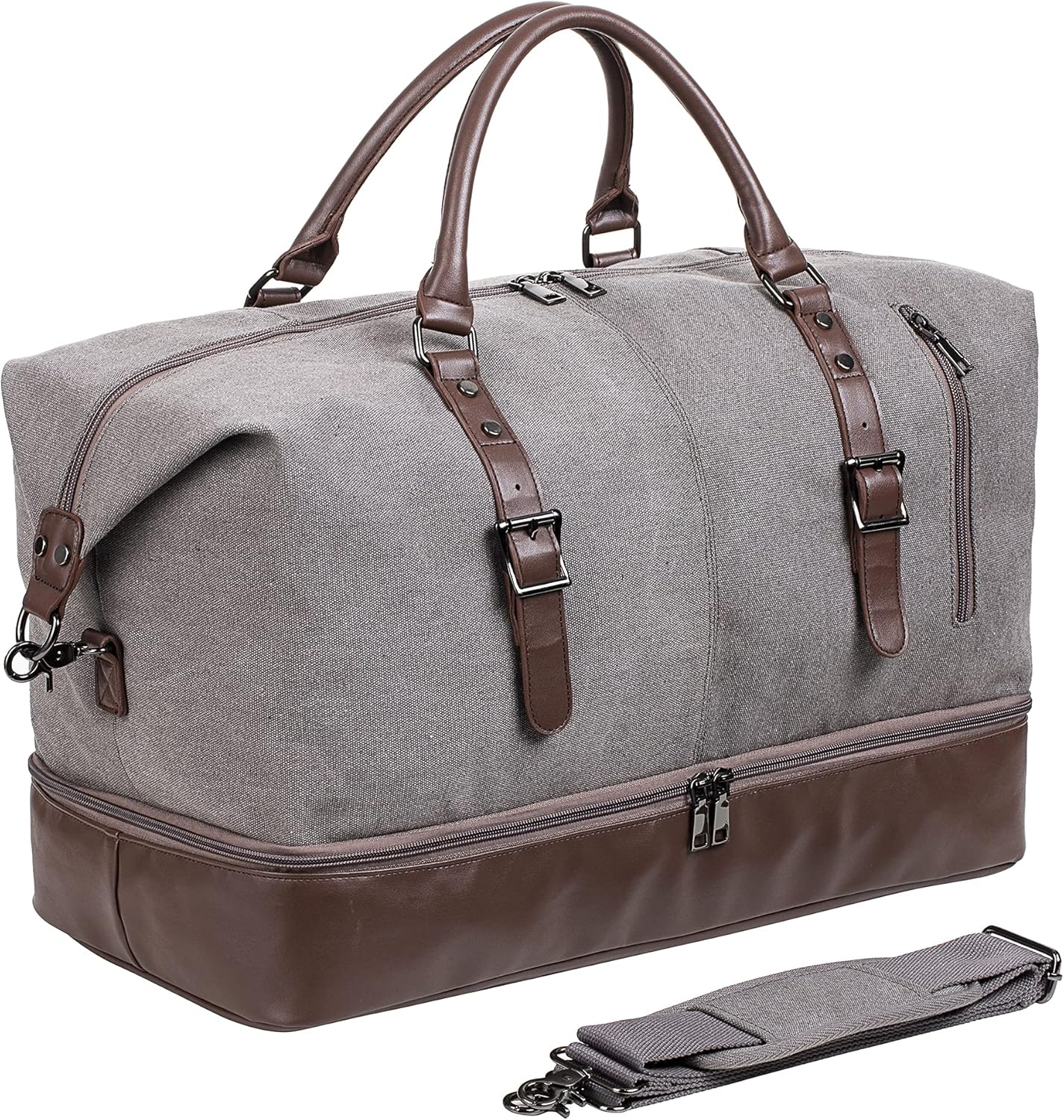 Weekender Overnight Bag with Shoe Pouch for Travel Convenience