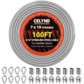 Stainless Steel Cable for Railing 100ft 3/16 in T316 - Durable Deck