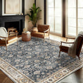 Washable Area Rug 10ftx14ft Boho Design Non-Shedding - Machine