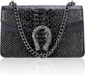 Aiqudou Crossbody Bag for Women - Luxury Snake Print Purse