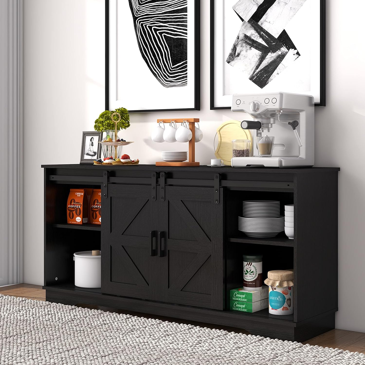 Farmhouse Storage: Panana Black Bar Cabinet