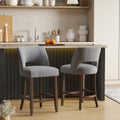 Upholstered Counter Height Bar Stools Set of 2 - Comfortable Mid