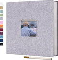 Large Photo Album Self Adhesive 40 Pages Linen Scrapbook - Durable