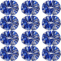 Cheerleading Pom Poms 12 Pack 14 in Blue and Silver - Team Ready
