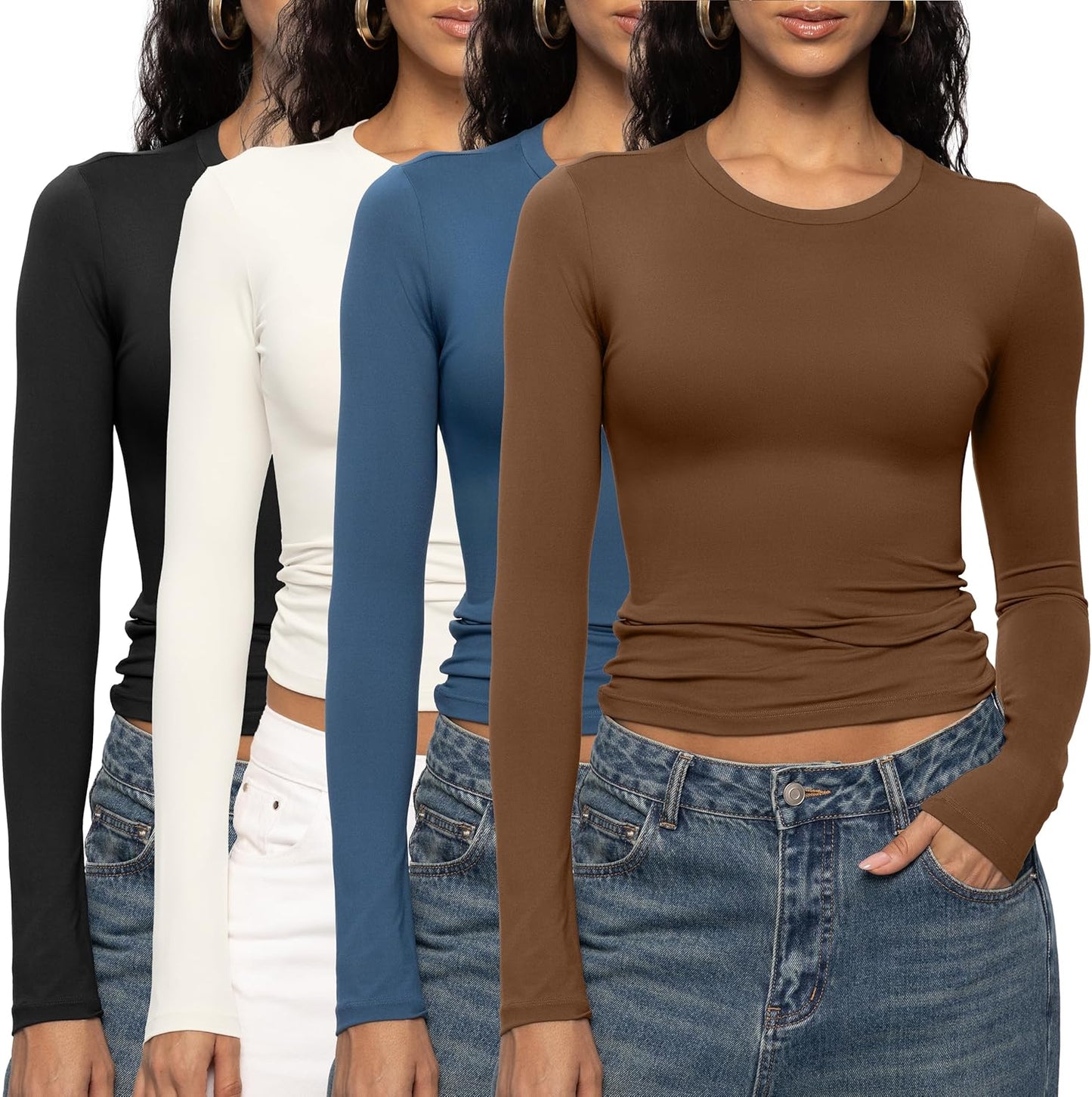 Enerful Women's Long Sleeve Shirts for Casual and Stylish Looks