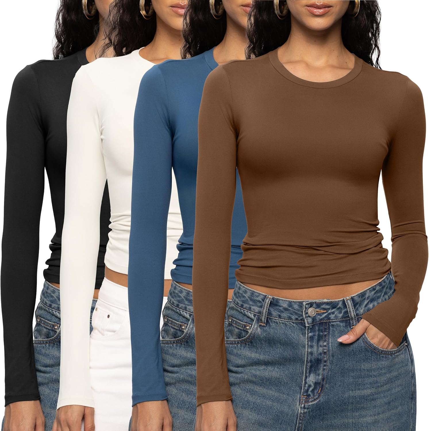 Enerful Women's Long Sleeve Shirts for Casual and Stylish Looks