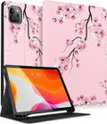 Uppuppy Floral iPad Pro 12.9 / iPad Air 13 Case with Pencil Holder