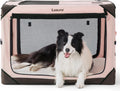 Lesure Collapsible Dog Crate - Portable Travel Kennel for Large Dogs