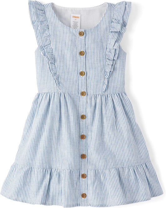 Gymboree Girls' and Toddler Linen Summer Dresses for Comfort