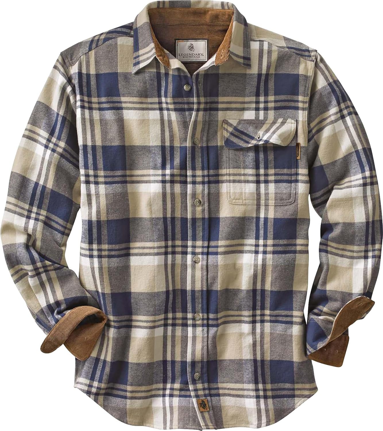Legendary Whitetails Men's Flannel: Cozy Corduroy Cuffs