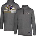 Ultra Game NFL Super Soft Quarter Zip Long Sleeve T-Shirt (Style CD1G)